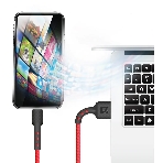 Кабель Defender F181, USB 2.0 (AM) - microUSB 2.0 (BM), 1 м, 2.4А, нейлоновая оплетка, красный., фото2