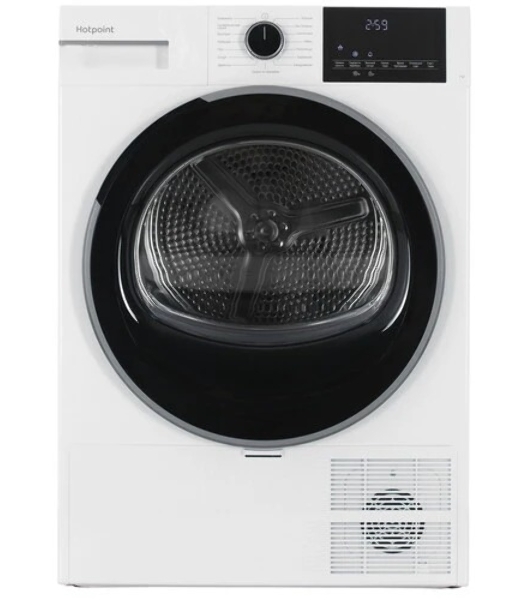 Сушильная машина Hotpoint TDSH 75 W белый, 7 кг, сушка - тепловой насос, программ - 15, 59.7 x 84.6 x 54.3 см