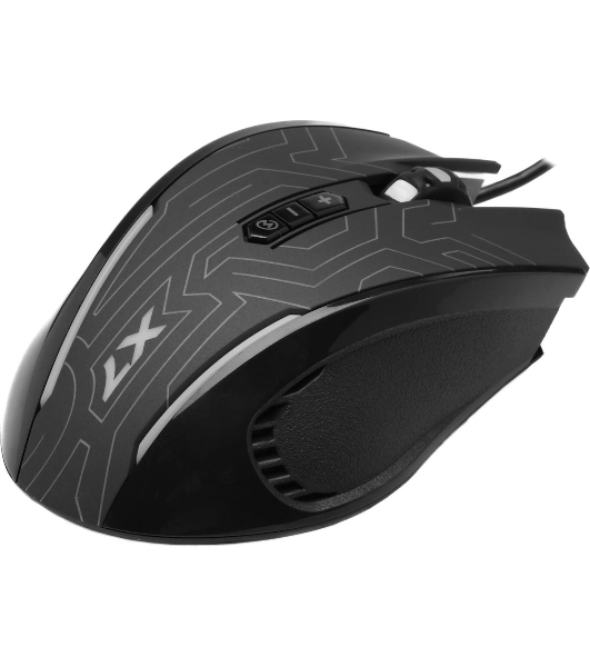 Мышь проводная A4Tech X87 черный, 2400 dpi, USB, кнопки - 8