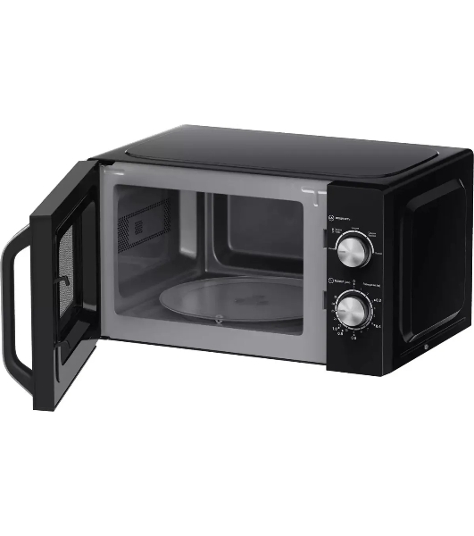 Микроволновая печь Haier HMB-MM208BA черный/серебристый, 20 л, 800 Вт, переключатели - поворотный механизм