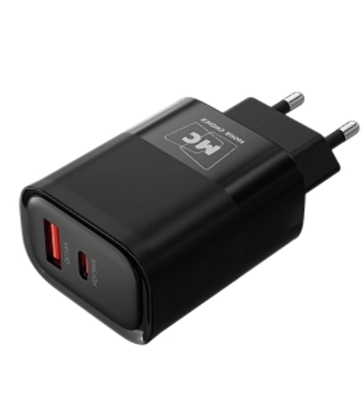 Сетевое зарядное устройство MORE CHOICE NC82 1USB+1Type-C 3.0A PD 35W+QC3.0 для Type-C Type-C черный