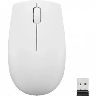 Мышь беспроводная Lenovo 300 светло-серый, 1000 dpi, радиоканал, USB, кнопки - 3