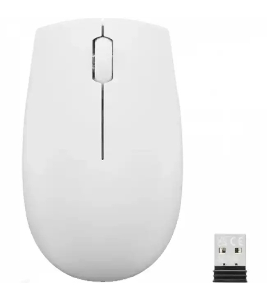 Мышь беспроводная Lenovo 300 светло-серый, 1000 dpi, радиоканал, USB, кнопки - 3