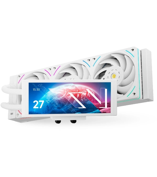 Водяное охлаждение для процессора Thermalright Trofeo Vision 360 (360mm, LED, White, ARGB/Fans: 3x120mm, 69CFM, 27dBA, 2150RPM/Pump height 102mm, 6400RPM, Rad thickness 27mm/S: 1700, 1200, 1851, 115X, 2011, 2066, AM5, AM4)