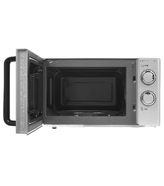 Микроволновая печь CASO M 20 Ecostyle Pro серебристый/черный, 20 л, 800 Вт, переключатели - поворотный механизм