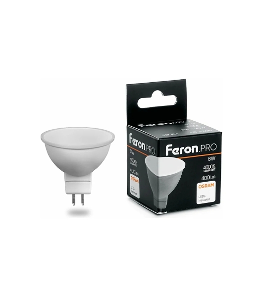 Лампа светодиодная Feron PRO LB-1606 MR16 G5.3 6W 4000K
