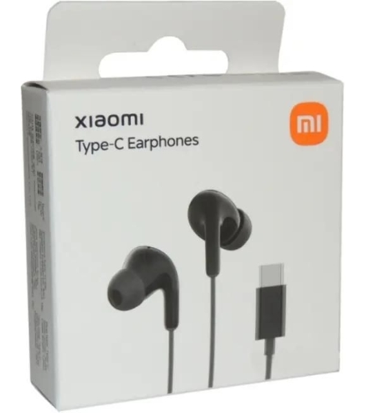 Проводные наушники Xiaomi Type-C Earphones черный, внутриканальные, USB Type-C