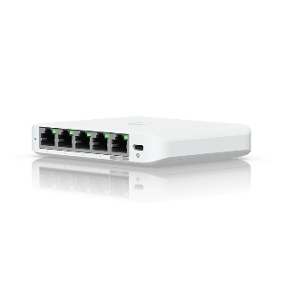 Коммутатор Ubiquiti UniFi Switch Flex Mini 2.5G Compact, 5-port 2.5G switch that can be powered with PoE or a USB-C adapter.