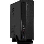 Компьютерный корпус Desktop ExeGate MI-207U-400W-8 (miniITX/mATX, БП M400 с вент. 8см, 1*USB+1*USB 3.0, аудио, черный), фото 1