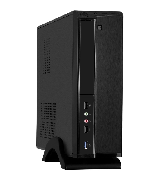 Компьютерный корпус Desktop ExeGate MI-207U-400W-8 (miniITX/mATX, БП M400 с вент. 8см, 1*USB+1*USB 3.0, аудио, черный)