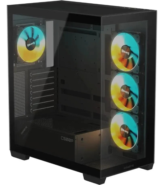 Компьютерный корпус Gigabyte Gb-C500P ST черный без БП ATX 3x120мм 6x140мм 2xUSB 3.0 1xUSB3.1 audio bott PSU