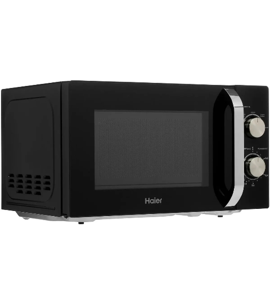 Микроволновая печь Haier HMB-MM208BA черный/серебристый, 20 л, 800 Вт, переключатели - поворотный механизм