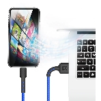 Кабель Defender F181, USB 2.0 (AM) - microUSB 2.0 (BM), 1 м, 2.4А, нейлоновая оплетка, синий., фото2