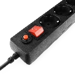 Сетевой фильтр Гарнизон ECL-5-B-1.4, 5 р, 10А, 1.4 м, ур.защиты 4, черный, пакет, фото4