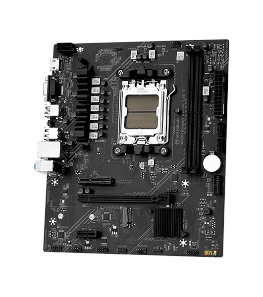 Материнская плата Maxsun Challenger A620A 2.5G, AM5, AMD A620, 2xDDR5, 2xSATA, 1xM.2, 1xPCI-E 4.0 x16, 1xPCI-E x4, 1xPCI-E x1, 1xVGA, 1xHDMI, 1x 2.5Gb LAN, 2xUSB-A 2.0, 4xUSB-A 3.2 Gen 1, 5.1, mATX