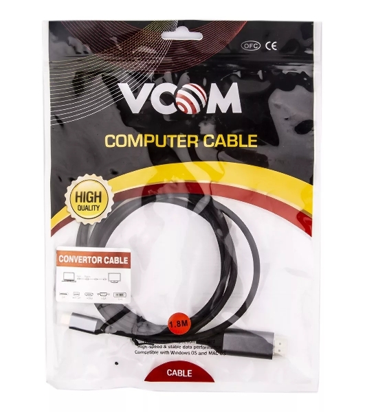 Кабель USB3.1 CM-HDMI 1.8M CU423MC-1.8M VCOM
