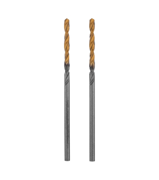 Сверло спиральное по металлу Denzel 2 x 49мм, Р6М5, Golden Tip, 2 шт.