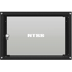 Шкаф коммутационный NTSS Lime (NTSS-WL6U5545GS-BL) настенный 6U 550x450 мм пер. дв. стекл несъемн. бок. пан. 30 кг черный 370 мм 9.6 кг 110 град. 370 мм IP20 сталь, фото 1