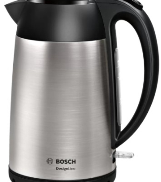 Электрочайник Bosch TWK3P420 черный, 1.7 л, 2400 Вт, скрытый нагревательный элемент