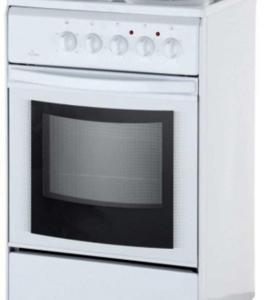 Плита электрическая Flama AE 1402 W белый, конфорок 4 шт, духовка 50 л, 50 см x 85 см x 60 см