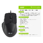 Мышь проводная Acer OMW130 черный, 3600 dpi, USB, кнопки - 6, фото4