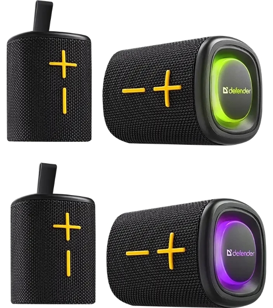 Колонка портативная Defender Union black (20Вт, 2.0 стерео, Bluetooth, питание от аккумулятора)