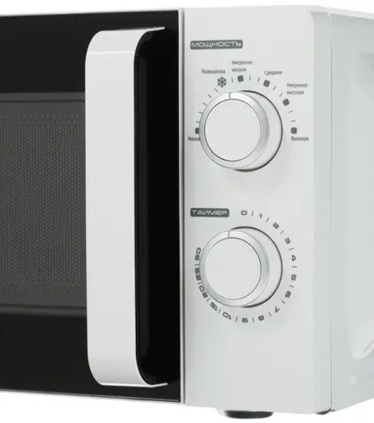 Микроволновая печь JVC JK-MW120M белый, 20 л, 700 Вт, переключатели - поворотный механизм