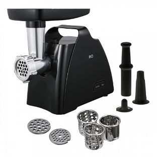 Мясорубка электрическая BQ MG1006 черный, 2100 Вт, 2.4 кг/мин, реверс, защита от перегрузки, насадки - 7