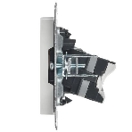 Розетка телевизионная двойная IEK BRITE BR-AK20-1-K01 TV+RJ45 кат.5E РТВ/РК12-БрБ белый, фото2