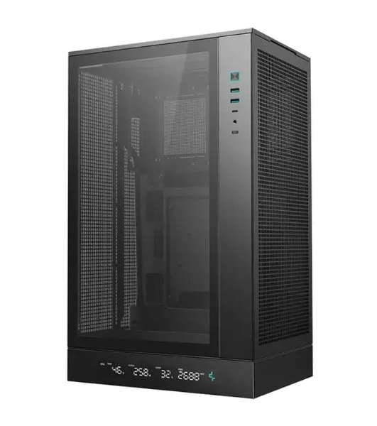 Компьютерный корпус MiniTower Deepcool CH270 черный (Mini-ITX, без БП, 2*Type A+USB Type-C) (R-CH270-BKNDM0-G-1)