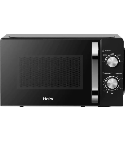Микроволновая печь Haier HMB-MM208BA черный/серебристый, 20 л, 800 Вт, переключатели - поворотный механизм