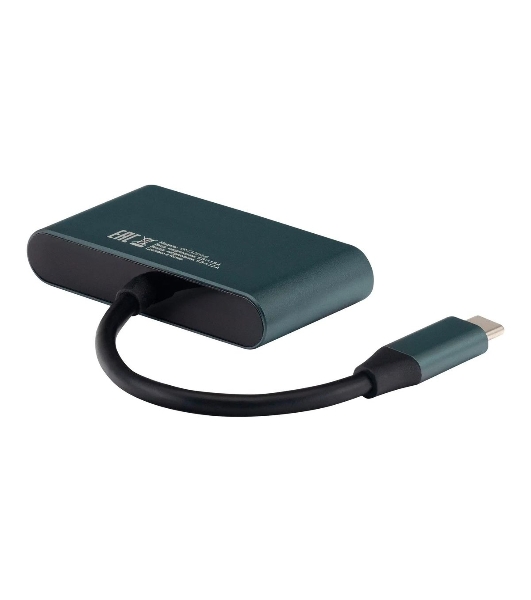 Кард-ридер Digma CR-СA2512-G/темно-серый/SD/TF/micro-SD/USB Type-C/алюминий