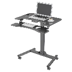 Стол для ноутбука Cactus VM-FDE103 столешница МДФ черный 91.5x56x123см (CS-FDE103BBK), фото3