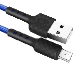 Кабель Defender F181, USB 2.0 (AM) - microUSB 2.0 (BM), 1 м, 2.4А, нейлоновая оплетка, синий., фото 1