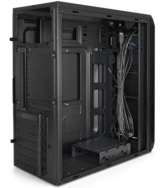 Компьютерный корпус Miditower ExeGate XP-334UC-UNS350 (ATX, БП UNS350 с вент. 12см, 1хUSB/1хUSB 3.0/1хTypeC, аудио, черный)