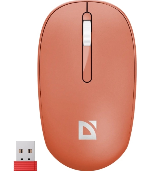 Мышь беспроводная Defender Smart MM-396 красный, 1600 dpi, радиоканал, Bluetooth, USB, кнопки - 3