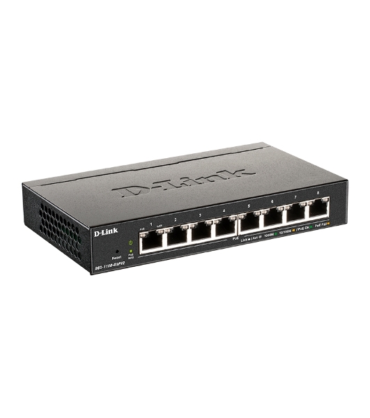 Коммутатор D-Link DGS-1100-08PV2/A4A, 8×1 Гбит/с, настраиваемый