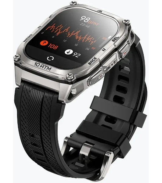 Умные часы KOSPET Tank M4, 1.96' AMOLED, Bluetooth 5.3, GPS, 10 ATM, IP69K, серебристый
