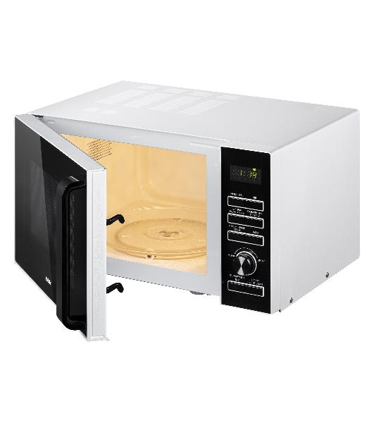Микроволновая печь BBK 25MWS-970T/WB белый, 25 л, 900 Вт, переключатели - кнопки, поворотный механизм
