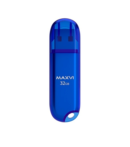 Флешка USB Maxvi P1 blue (FD32GBUSB20C10P1), 32Gb, USB 2.0, R/W 15/5, синий