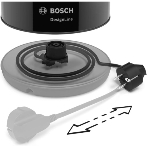 Электрочайник Bosch TWK3P423 черный, 1.7 л, 2400 Вт, скрытый нагревательный элемент, фото3