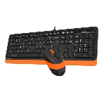 Комплект клавиатура+мышь A4Tech FStyler F1010 проводной, USB, 1600 DPI, чёрный/оранжевый, фото24