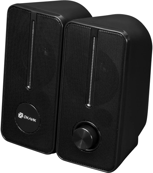 Акустическая система Оклик OK-120U 2.0 черный 6Вт