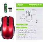Мышь беспроводная Acer OMR032 черный/красный, 1600 dpi, радиоканал, USB, кнопки - 4, фото7