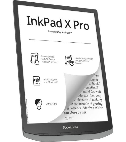 Электронная книга PocketBook Inc Pad X Pro Mist серый (PB1040D-M-WW)