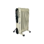 Обогреватель масляный Neoclima NC 9309, белый/черный, 2000 Вт, 25 м2, термостат, фото 1