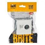 Розетка телевизионная двойная IEK BRITE BR-AK20-1-K01 TV+RJ45 кат.5E РТВ/РК12-БрБ белый, фото6