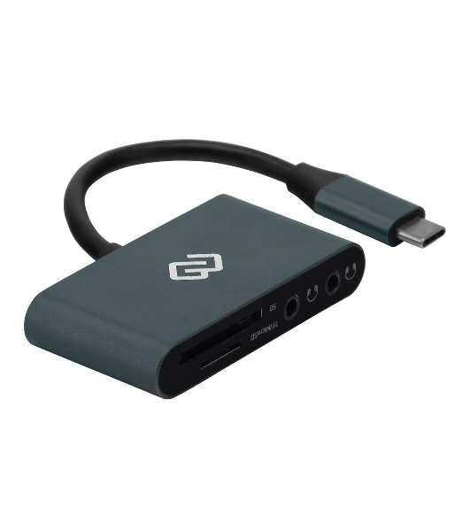 Кард-ридер Digma CR-СA2512-G/темно-серый/SD/TF/micro-SD/USB Type-C/алюминий
