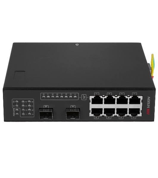 Коммутатор Hikvision DS-3T0310P, 8×100 Мбит/с PoE+ + 2×1 Гбит/с SFP, неуправляемый