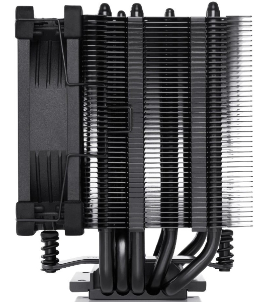 Кулер для процессора Noctua NH-U9S chromax черный, 92 мм, медь, 400-2000 об/мин, 22.8 дБ, 4 pin PWM, 140 Вт, высота 125 мм